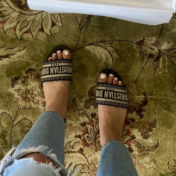 39 Christian dior dway slides sandals deep blue navy - Picture 7 of 11